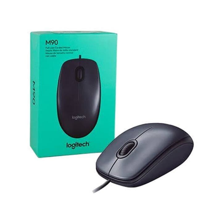 Logitech M90 full size corded mouse M 90