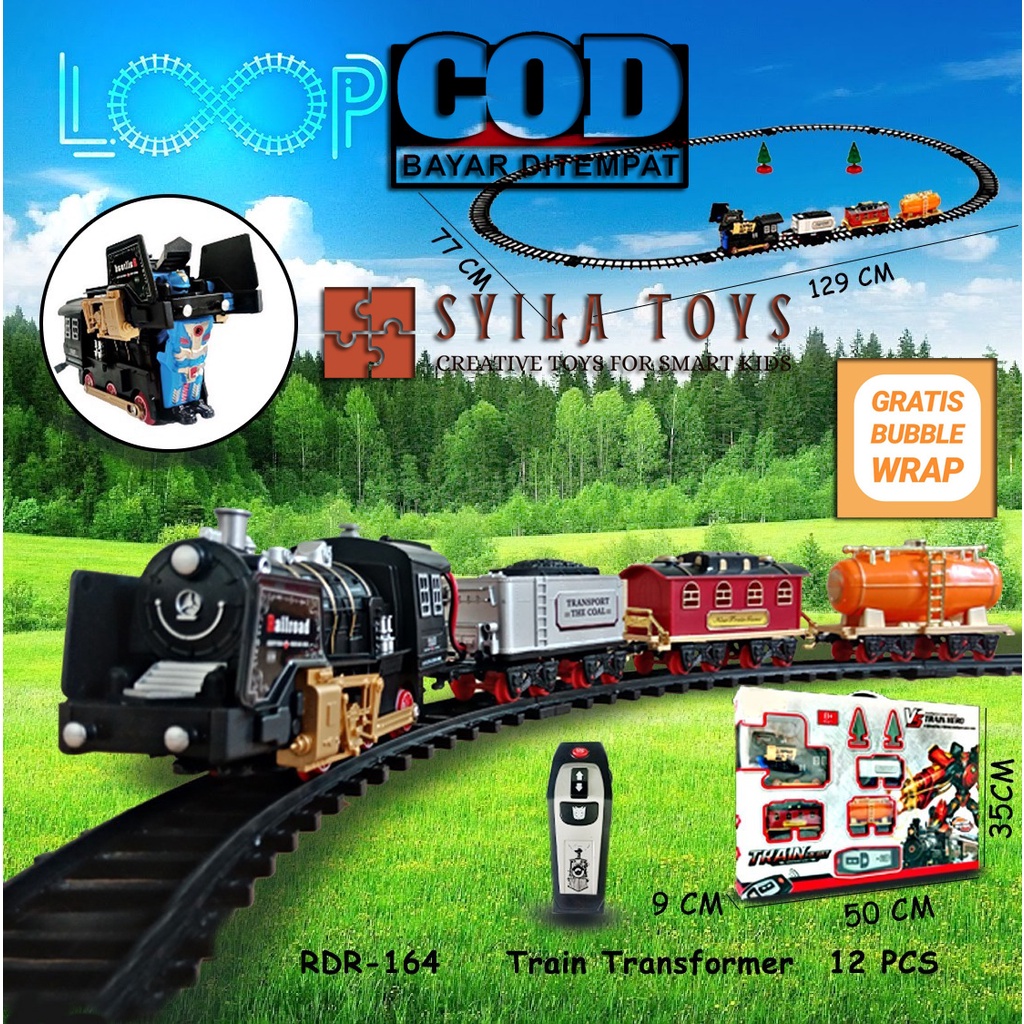 Mainan Anak RC Kereta Api Robot Train Remote LOOP