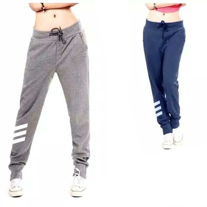 Celana Joger Wanita Jogger Cewek cowok Big Size - S, Hitam