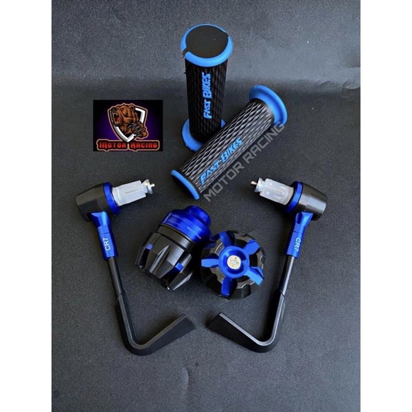 Proguard L + Handgrip FastBikes + Jalu As + Karet Handle Paket 4 item Murah Bisa Untuk Semua Motor