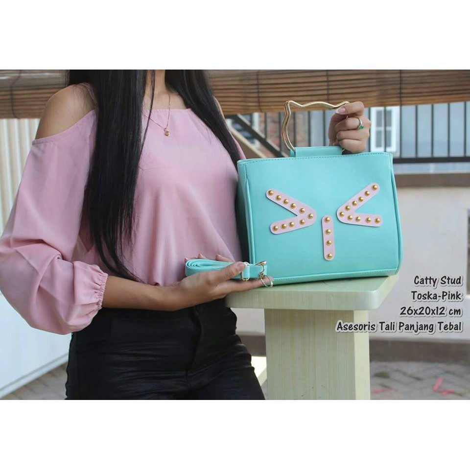 LS 530 - tas wanita handbag +selempang catty Stud