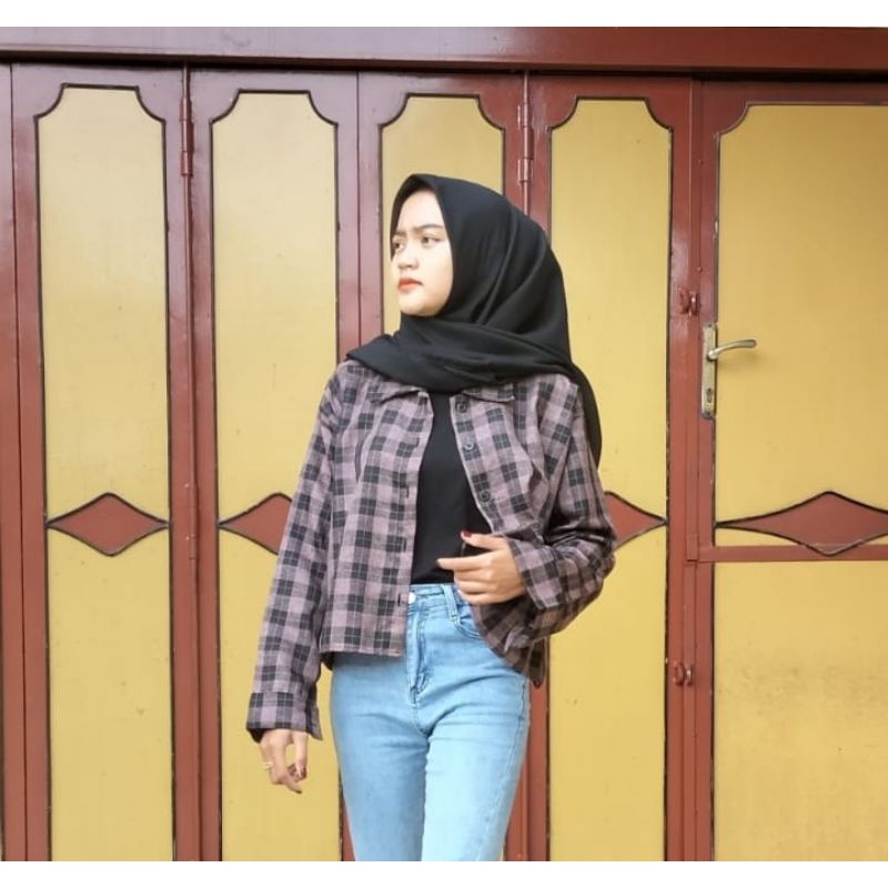 KEMEJA OUTER CROP BAHAN LINEN