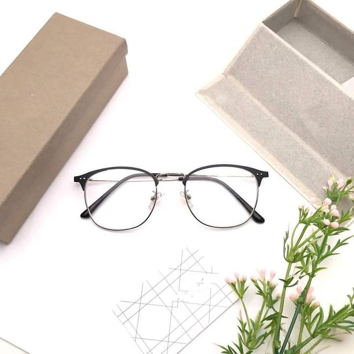 FREE BOX DAN LAP PHOTOCROMIC BLUERAY ANTIRADIASI FRAME OPTIK TITANIUM KOREAN STYLE WANITA PRIA TERBARU