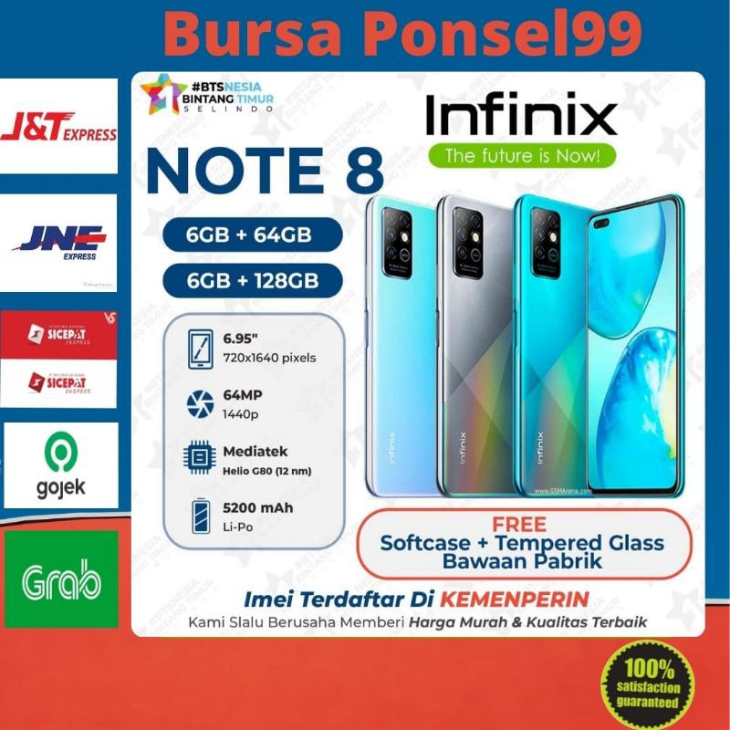 HP INFINIX NOTE 8 RAM 6/128GB GARANSI RESMI 1 TAHUN