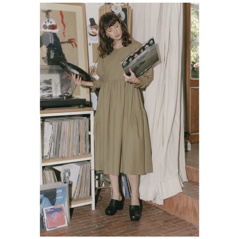 miroir ziva olive dress preloved