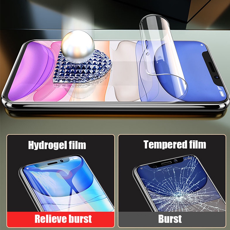 Soft Film Hydrogel Full Coverage Pelindung Belakang Untuk IPhone 6 6s 7 8 Plus X 11 12 13 14 Pro Max Mini