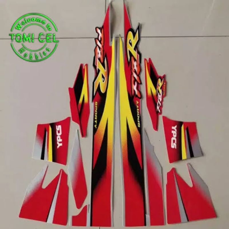 striping f1zr FizR fIzr sporty limited edition 1997 merah silver striping lis stiker standar Ori yam