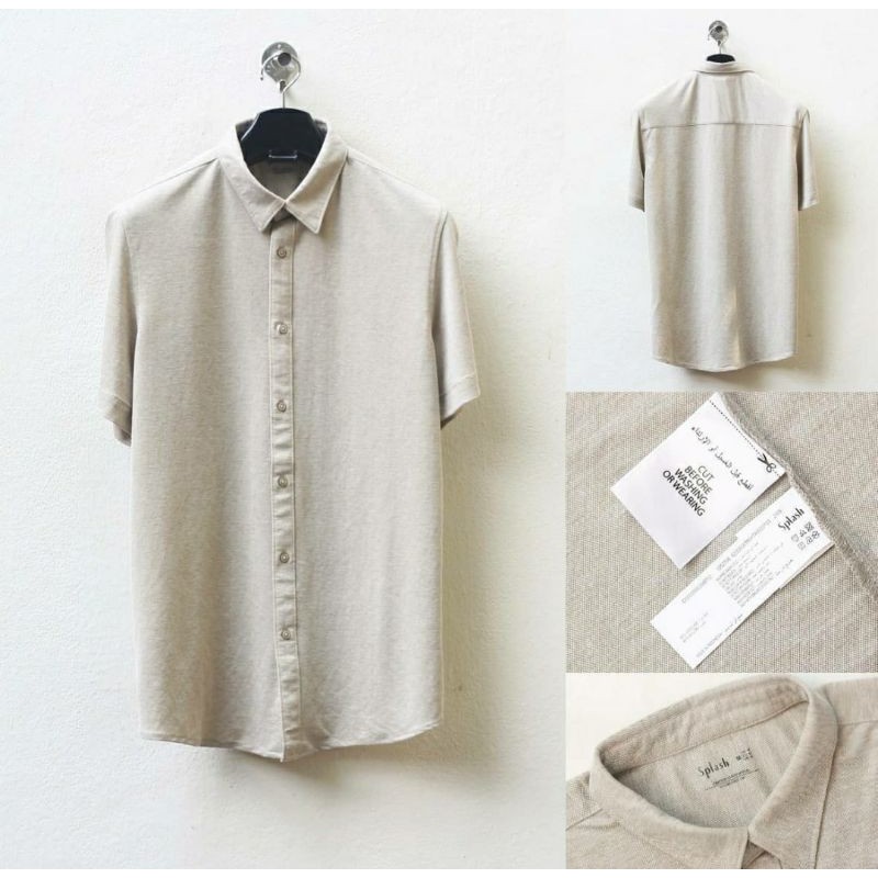Kemeja Pria Splash Brown Original