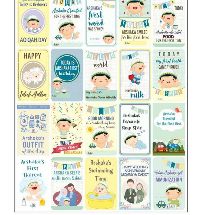 

SQ » 40 KARTU NAMA MILEST CARD MUSLIM BOY Ready Stock