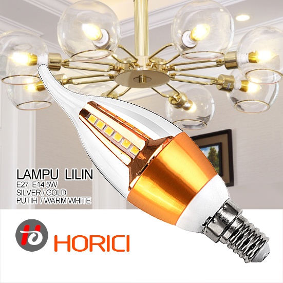 LAMPU LILIN 5W HIAS VARIASI LED CANDLE  600 LUMEN FITTING E27/E14