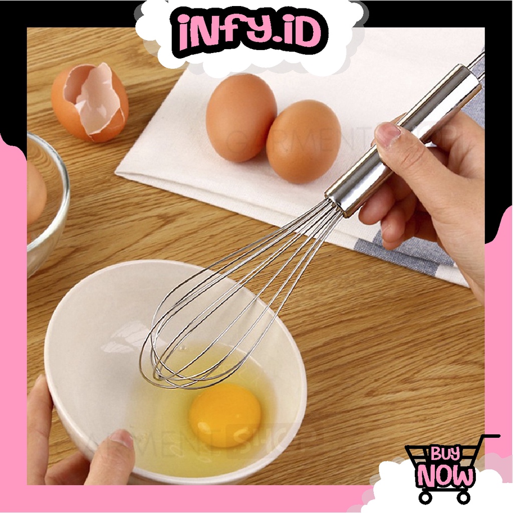 INFY - R757 Pengocok / Kocokan Telur / Telor / Egg Whisk / Kocokan Kue Stainless Besar | Sedang | Kecil