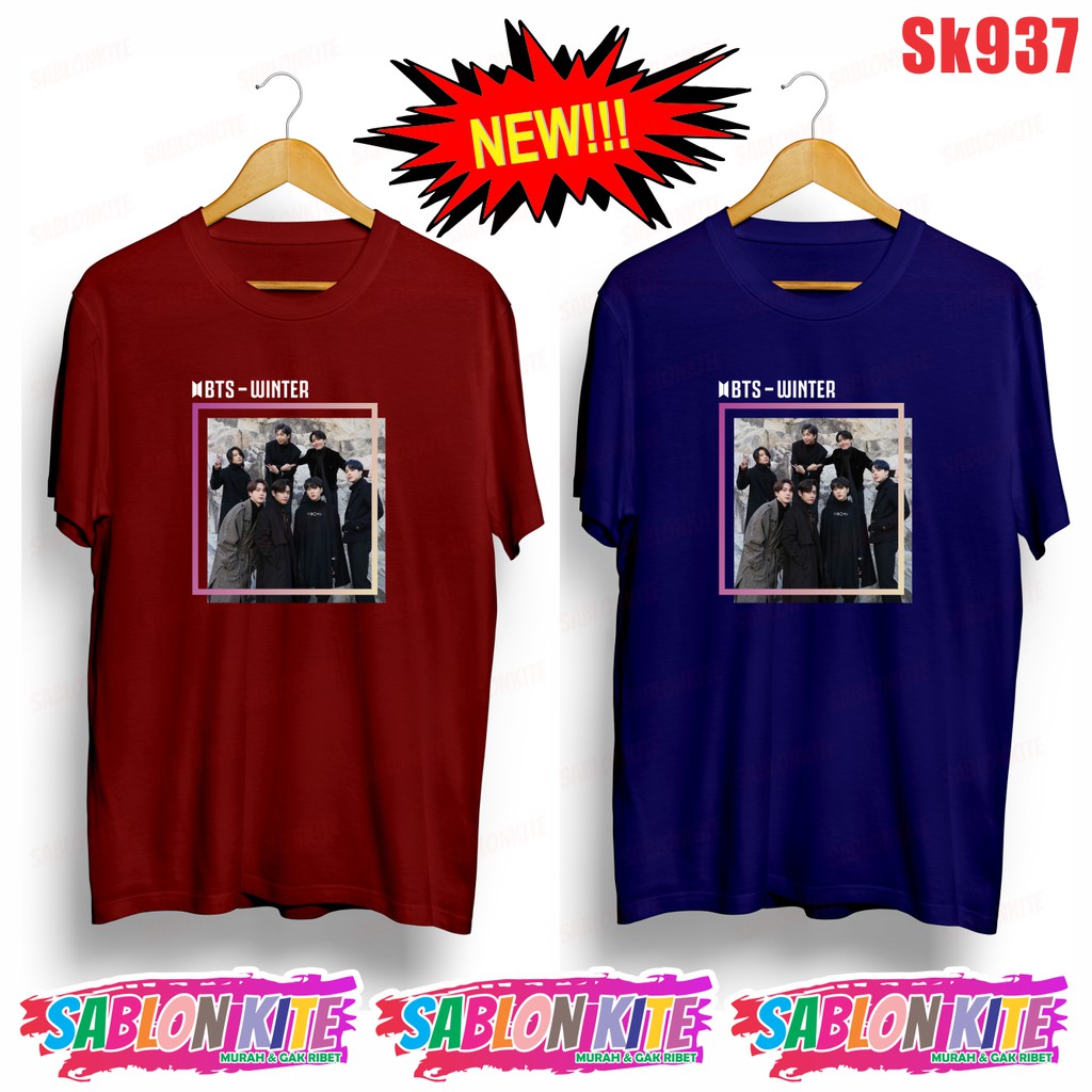 MURAH!!! KAOS KPOP WINTER SK937 JK V RM JH JM SG JIN UNISEX COMBED 30S