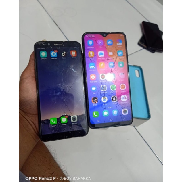 vivo y91c minus kaca dan oppo a83 minus kaca