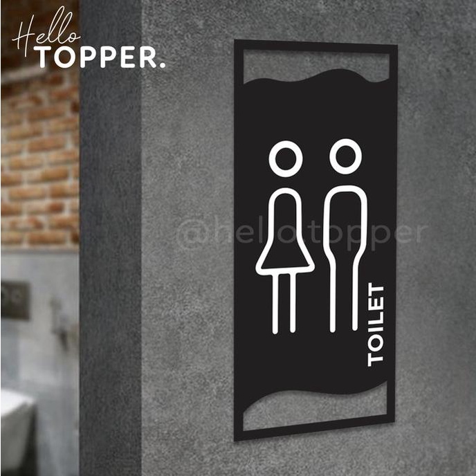 

Sign Label Akrilik Toilet Restroom | Toilet Sign Door Acrylic helloto99 Ayo Beli