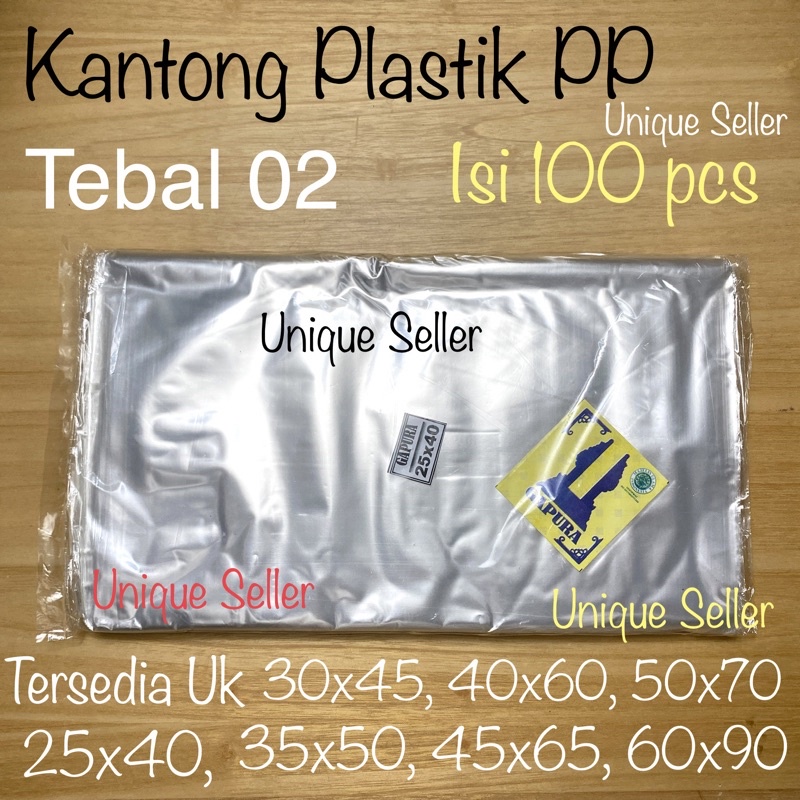 Plastik Laundry GAPURA 25x40 Tebal 02 isi 100 pcs / Kantong Plastik PP Uk 25 x 40 x 02 / Plastik Opp Tipis 25x40x02 / Kantong Plastik Pembungkus Tipis Uk 25 / Kantong Plastik PP GAPURA 25 x 40 x 02 / Kantong Plastik PP 25 x 40 Tebal 20 Mikron