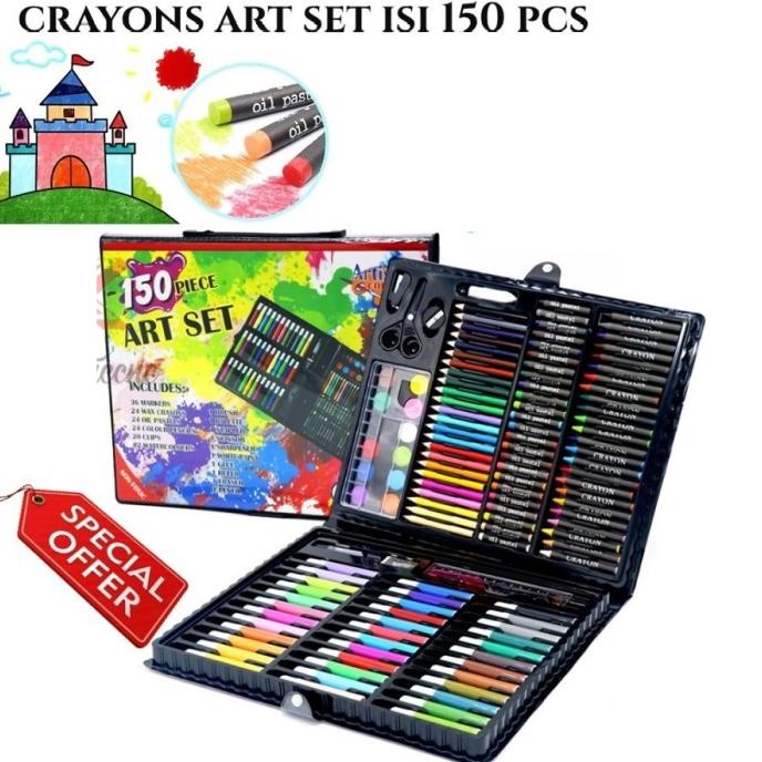 

AS150- Art Painting Set 150pc Crayon Pensil Warna ,Spidol ,Alat Lukis