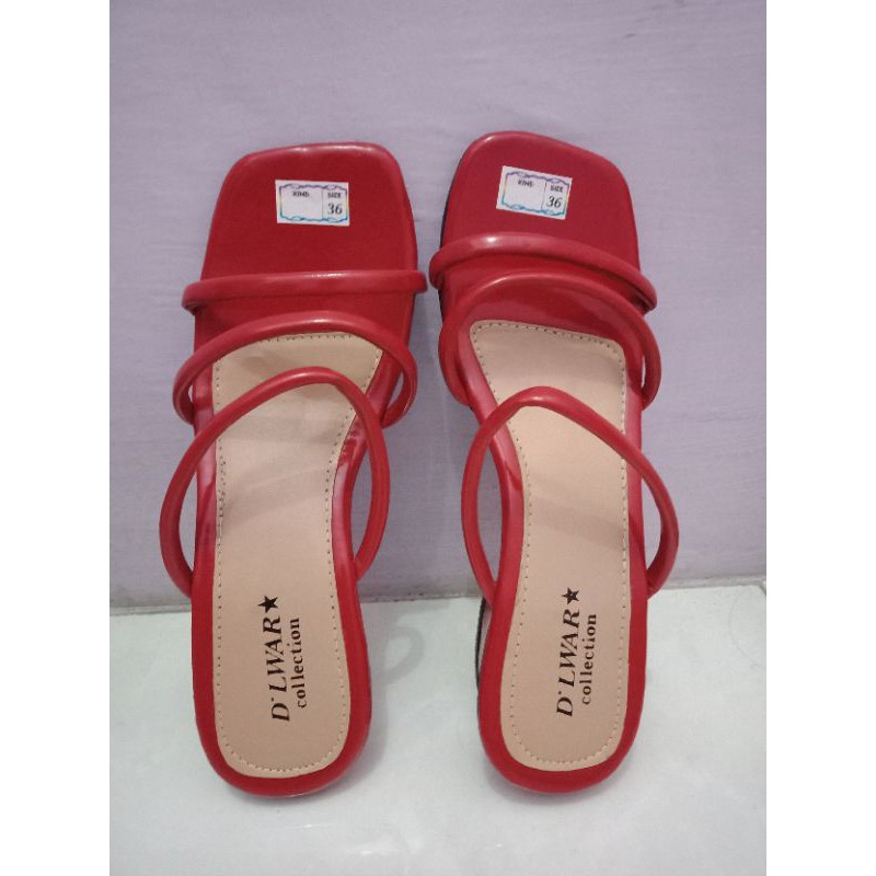 Sandal Tali Medan / heels tapak tahu / heels tali