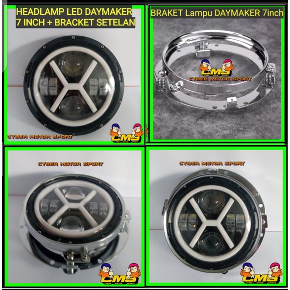 Daymaker led mobil motor . Headlamp Harley davidson. Headlamp CB.