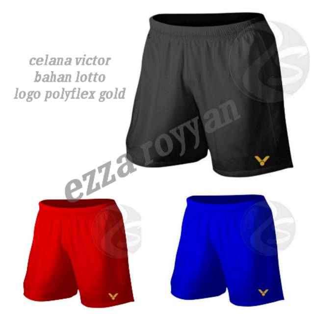 Celana badminton victor murah celana bulutangkis victor logo polyflex gold