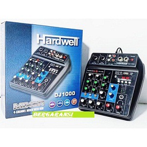 Mixer 4 channel Hardwell DJ-1000 DJ 1000 USB Bluetooth Efek