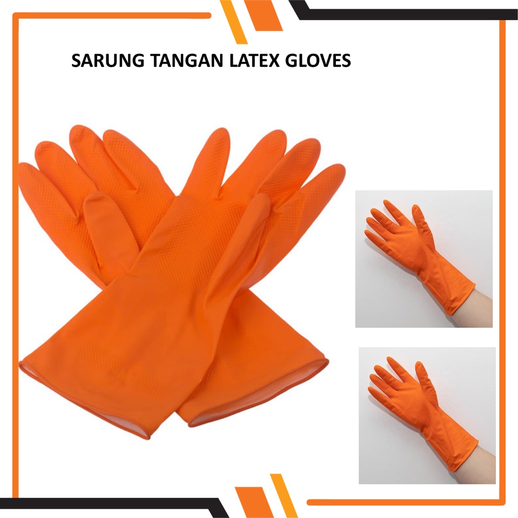 Sarung Tangan Latex Orange Household Gloves Latex