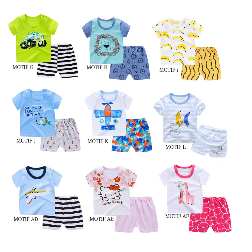 Baju Bayi / Baju Anak/ Kaos Bayi / Setelan Pendek Bayi /Kaos Anak Lucu