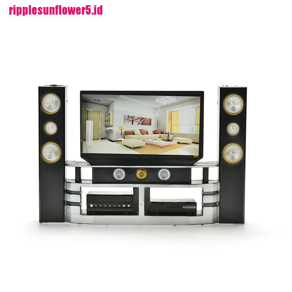 1pc / set Miniatur Kabinet TV Hi-Fi Skala 1: 6 Untuk Rumah Boneka