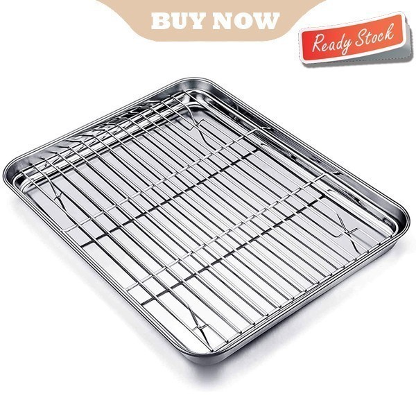 Heavy Duty Baking pan Nampan Stainless 60x40 PLUS FREE Cooling wire ST