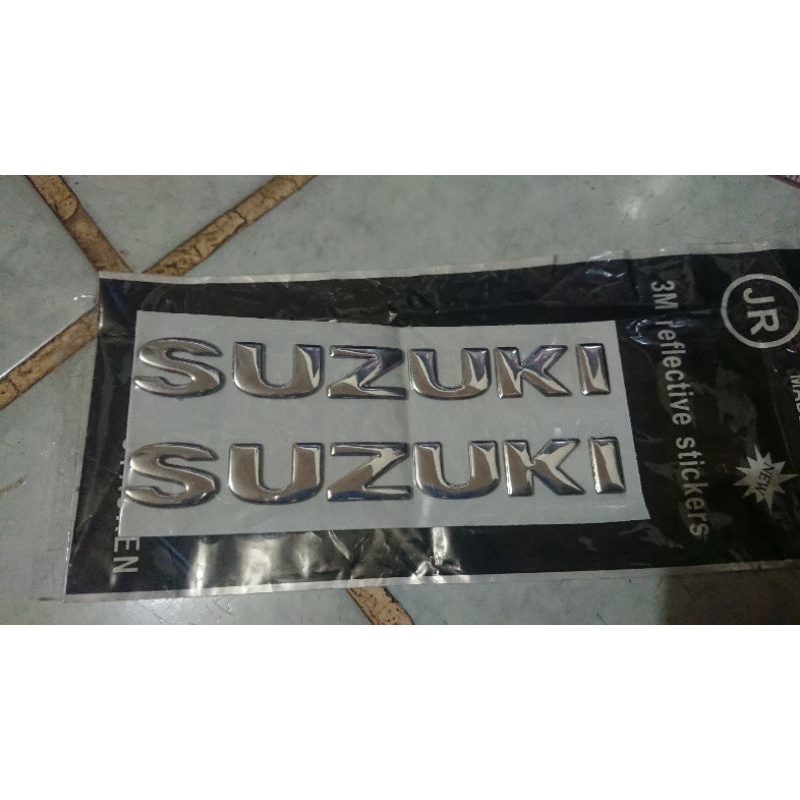 Sticker-Stiker Timbul-Emblem-Logo Suzuki Motor Mobil buat Adress-Nex-Hayate-Satria FU-Bandit-GSX 150
