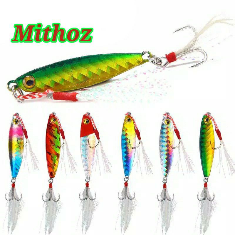 (L02) Metal Laser Jig Umpan Pancing Jigging Trolling Sendok Fishing Lure