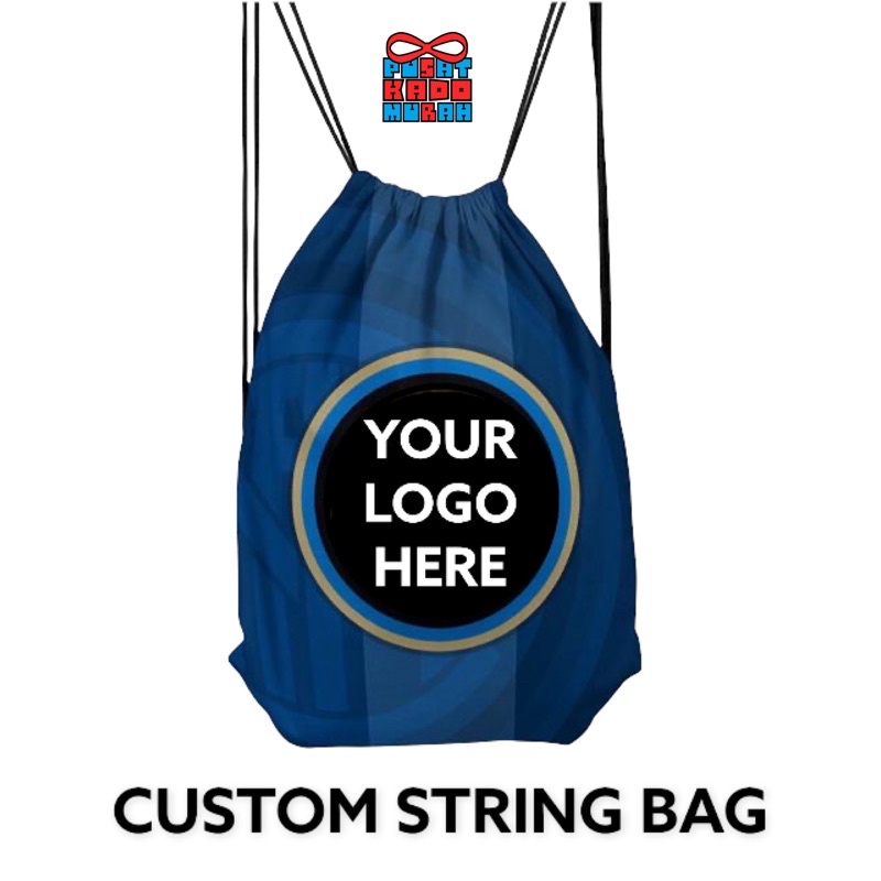 [PO] CUSTOM String Bag / Tas Serut Min. 10 PCS 45x35 cm - Pusat Kado Murah