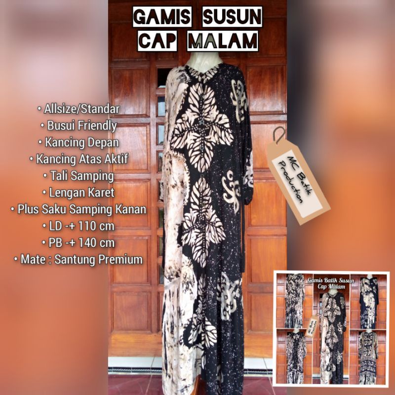 GAMIS BATIK  SUSUN CAP MALAM