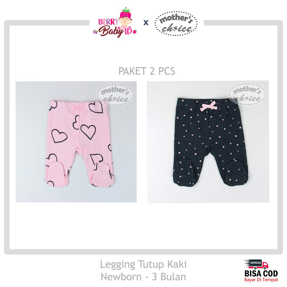 Mother's Choice SNI Paket 2 Buah Baby Legging Tutup Kaki MCH038 Berry Mart