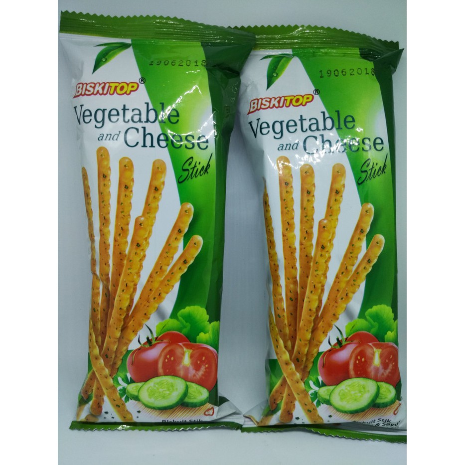 

BISCUIT VEGETABLE, BISKITOP VEGETABLE AND CHEESE STICK, BISKUIT SAYURAN BISKITOP 60 GR