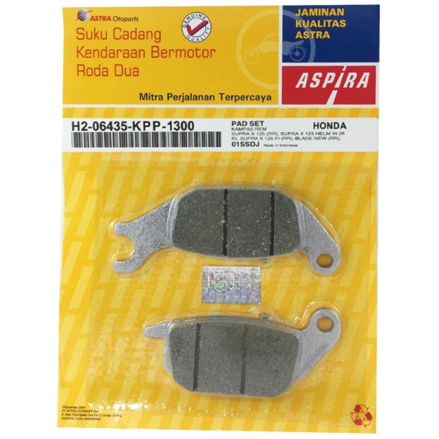 Kampas Rem Belakang Supra X 125 Supra X 125 FI Blade New