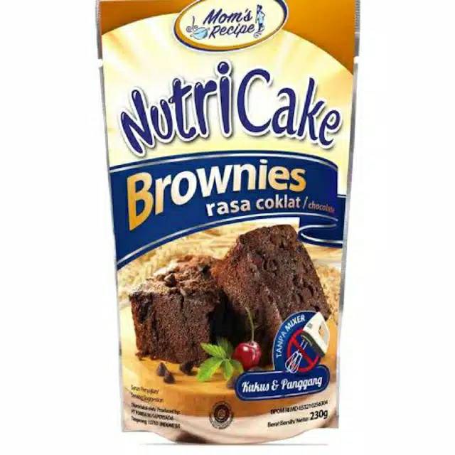 NUTRICAKE BROWNIES RASA COKLAT &amp; RASA KEJU 230 GRAM