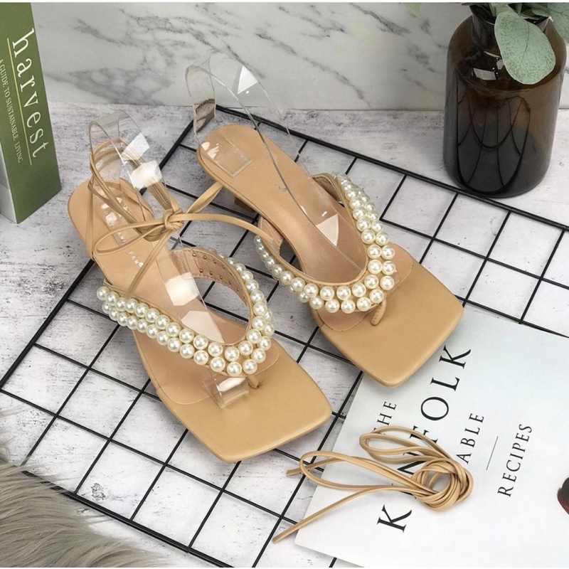 Heels 392 sepatu sendal wanita import realpict