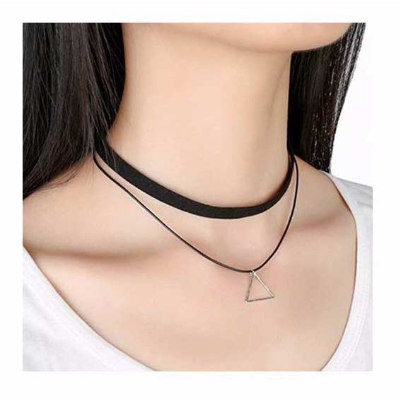 Kalung Choker Wanita Korea (Design Korea) - Segitiga Besar