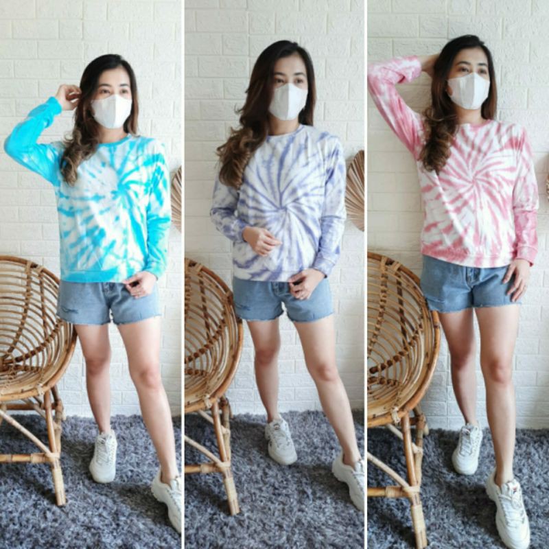 SWEATER WANITA / TIE DYE  / SWEATER TIE DYE GOODQUALITY REALPICTURE