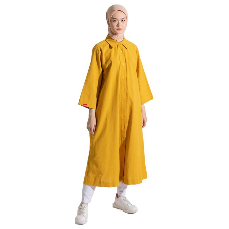 M dress linen dauky - Gamis dauky