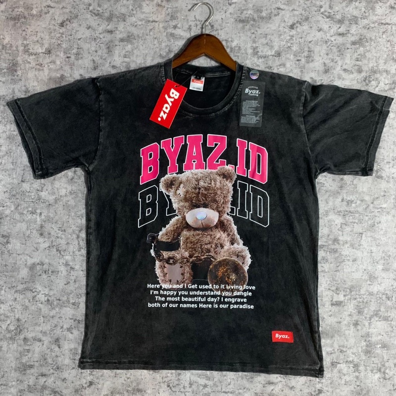 T Shirt Bear Chain Sandwash BYAZ Original