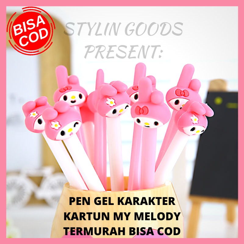 

BISA COD TERMURAH ! PEN GEL KARAKTER KARTUN ANIMASI MY MELODY KELINCI IMUT / PENA BOLPEN GROSIR