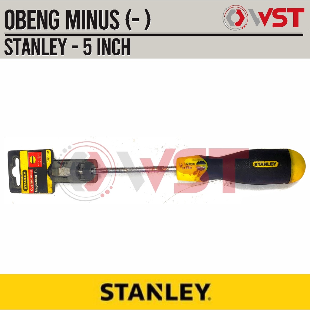 Stanley Obeng Minus 6.5 x 125mm / Obeng - 6.5x125 / Obeng Min