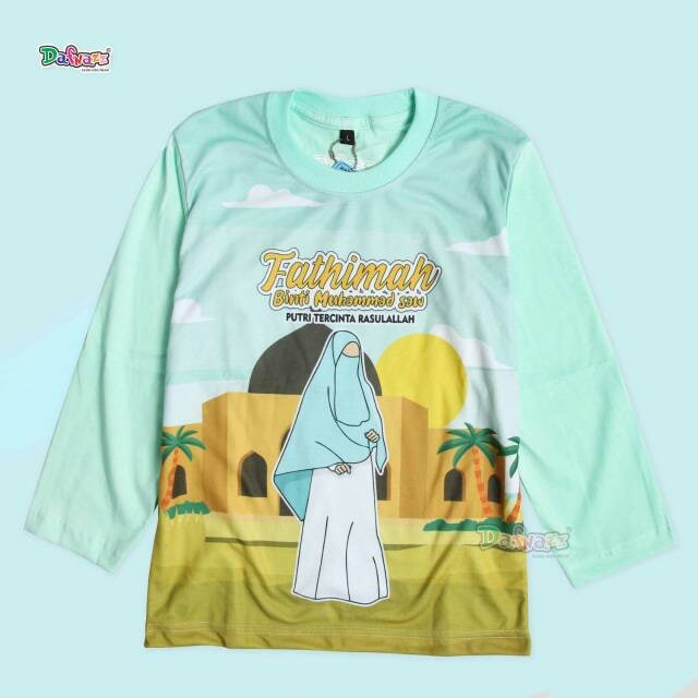 Nauree - Baju Kaos Anak Perempuan Gambar Aisyah Ukuran S M L XL XXL XXXL XXXL Tangan Panjang Untuk Umur 1 2 3 4 5 6 7 8 Tahun Bahan Cotton Combed 24s Tampil Modis Stylish Nyaman Tebal Kualitas Premium