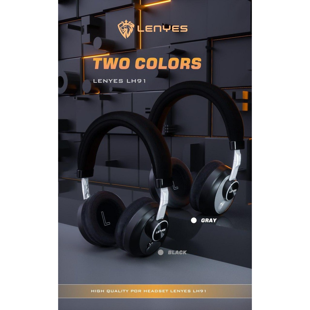 LENYES LH91 PRO Headphone Bluetooth HEAVY BASS wireless stereo headset bando microphone original