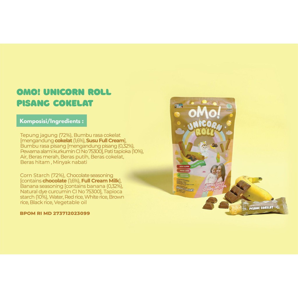 OMO! Healthy Snack Unicorn Roll / Snack Sehat Cemilan Anak Bayi