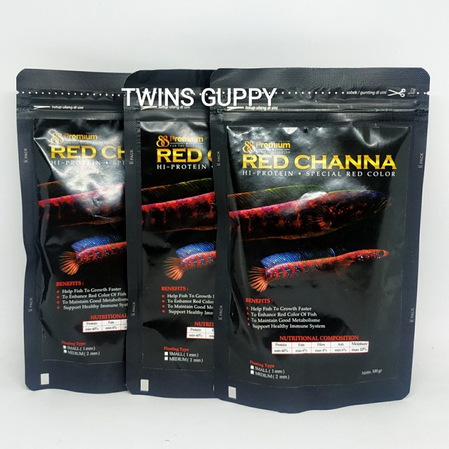 Pelet Ikan Channa Premium 88 Red