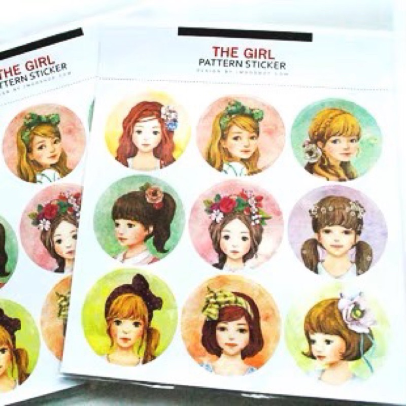 

sticker tema pattern the girl quality import jual perpack isi 2lembar