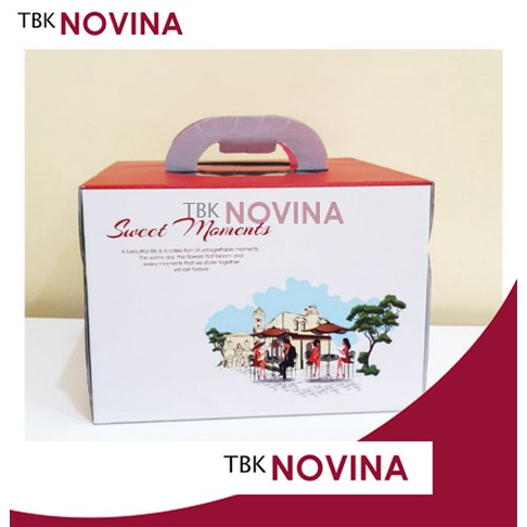 BOX CAKE TINGGI / KOTAK KUE HARDBOARD HANDLE