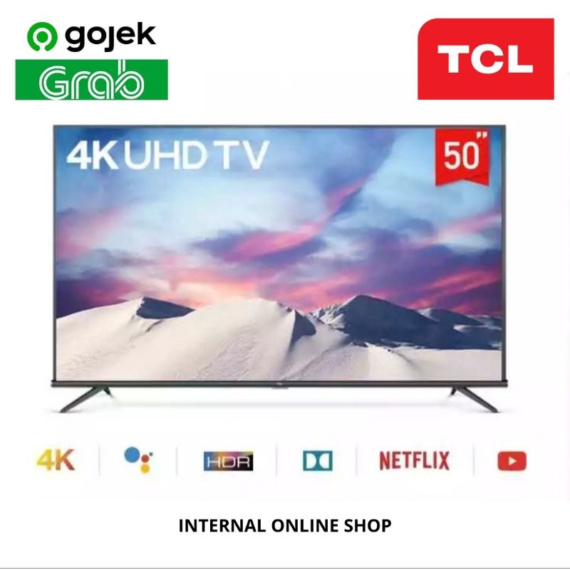 TCL 50A8 Smart TV 50 Inch Android TV UHD 4K Garansi Resmi